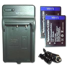 2 BATTERY and CHARGER for KODAK EasyShare Z730 Z760 Z7590 by SIB