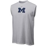 Nike Michigan Wolverines Ash Team Logo Sleeveless T-shirt