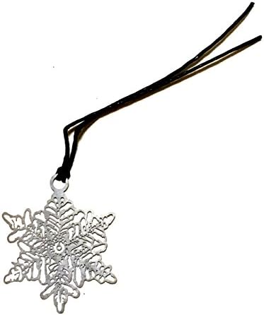 Nano Zizzle Snowflake Elegant Metal Bookmark