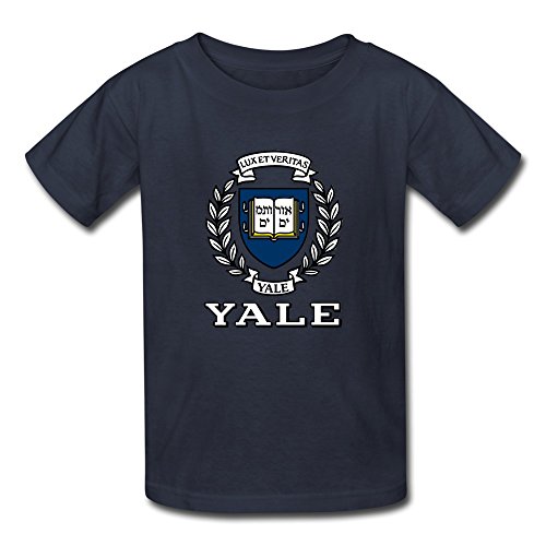 Kazza Kid's Yale University Motto Round Collar T Shirt