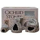 Underwater Galleries AUG6561 3-Pack Cichlid Stone