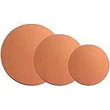Copper Disc Assortment 1.5, 1.25, 1 Inch 24 Gauge Metal Stamping Blanks 6 of Each Size 18 Blanks Total