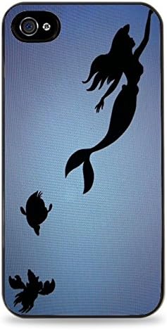 Trendy Accessories The Little Mermaid Princess Design Pattern Cover Black Silicone Case for iPhone 5 / 5S