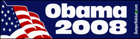 Barack Obama 2008 - Presidential Election Bumper Stickers (Medium)