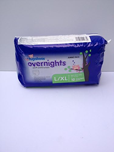 Bedwetting Underwear Overnights Youth Pants Unisex L/XL 60-125 lbs (12 pants)