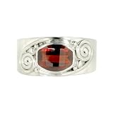 Sterling Silver Garnet Ring by Sajen