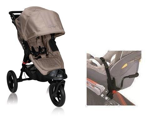 Baby Jogger Elite Stroller in Sand WITH Car Seat Adapter