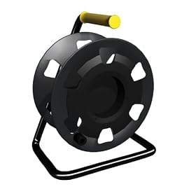 Stanley 33955 Portable Cord Reel with Metal Stand, Black