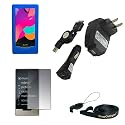 Zune HD 16GB 32GB Accessories. Premium Accessory Kit for Zune HD: Skin Case + USB Car Auto Charger + USB Wall Home Travel Charger + Highspeed USB Retractable Cable + Screen Protector + Crazyondigital Neck String