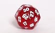 Koplow Translucent d30 Dice, Red with White