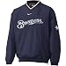 Milwaukee Brewers Jackets : Nike Milwaukee Brewers Navy Blue Staff Ace Windshirt