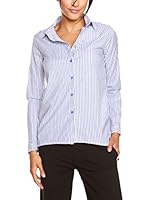 CALLISTO PARIS Camisa Mujer (Blanco / Azul Marino)