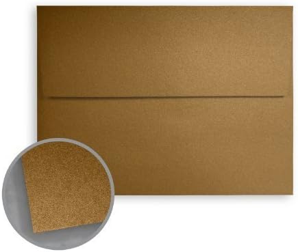 Stardream Antique Gold Envelopes - A7 (5 1/4 x 7 1/4) 81 lb Text Smooth C/2S 250 per Box by Neenah Paper Stardream