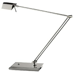 Holtkoetter Bernie Series Low-Voltage Desk Lamp with Extended Reach, Satin Nickel by Holtkoetter