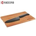 Kyocera FK-180BK Kyocera Revolution 7IN. Professional Chefs Knife Black Blade With Wusthof Bamboo Cutting Board