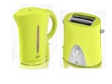 SWAN 2 SLICE POP UP TOASTER +1.7L CORDLESS KETTLE GREEN