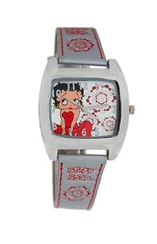 Betty Boop Women's Silver Leather Band Watch Model #BB-W345C