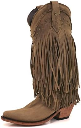 Liberty Black LB-71124 Vegas Taupe Fringe Boots (8)