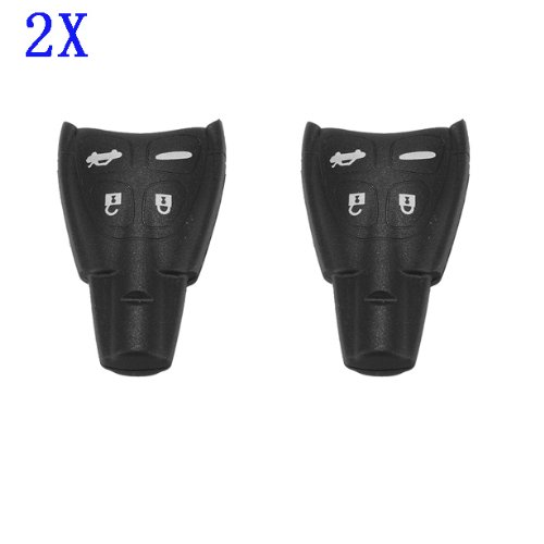 2 PCS Remote Key Shell Case FOB For SAAB 9-3 9-5 Replacement Keyless Entry 4 Button NEW (2x)