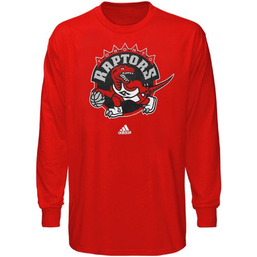 adidas Toronto Raptors Red Primary Logo Long Sleeve T-shirt (Large)