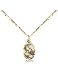 Gold Filled Madonna & Child Pendant