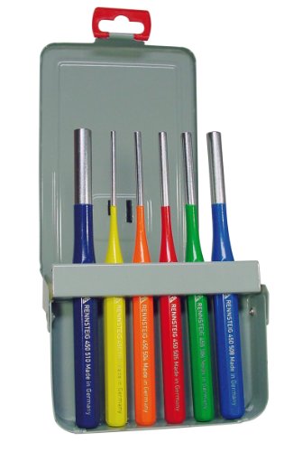 Rennsteig 425 530 6 RC Splintentreibersatz "Exklusive", verchromt und farbig pulverbeschichtet, 3-10 mm, 6-teilig inklusive Metallkassette