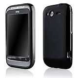 EGO® Back Case (für HTC Wildfire S, Schwarz) Silikon Back Cover Case Tasche Schutzhülle Bumper Back Handy Etui
