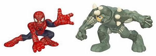 Childrens Toyshop  Toys : Spiderman 3 - Super Hero Squad Spider-Man Vs Rhino