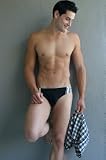 Sauvage Hampton Racing Swimsuit- Black w/ Plaid Trim