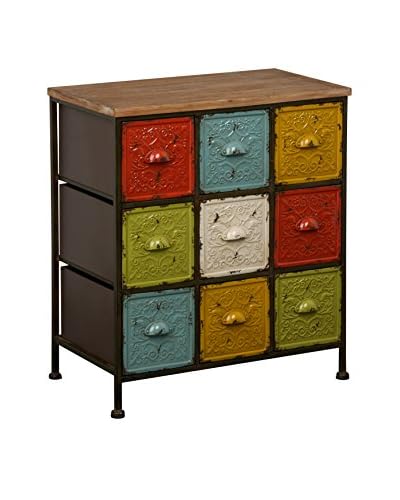 Metal Loft Cassettiera Artigianale Multicolore