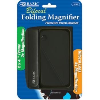 Bulk Savings 363610 Bazic 2 X 4 Folding 2X Magnifier With Bif. Insert- Case of 144