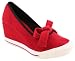 Jersey Bow Wedge 9 RED