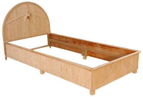 Hansen Rattan 8365/100C Rattanbett Color honig / ohne Rahmen, Matratze und Bettwäsche / B 104 T 206 H 35/102 cm