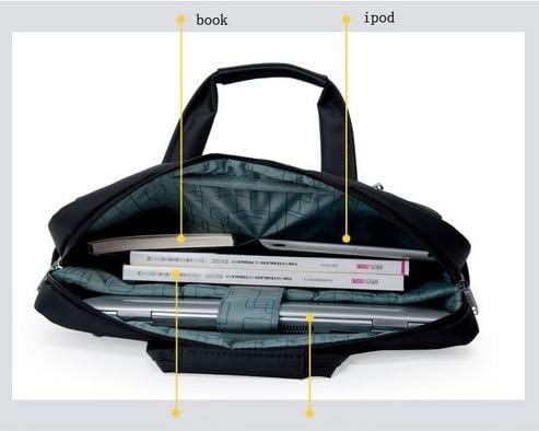 GizmoPlanets 15.6 inch Laptop and Tablet Bag for PC Laptops or Apple Mac Laptops. Skinny Bag, but a lot of Compartments for Storage, suitable for any occasion.