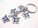 COACH BLUE BUTTERFLY CHARM KEYCHAIN KEY FOB CHAIN