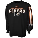 Reebok Philadelphia Flyers Black Sharp Edge Long Sleeve T-shirt