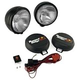 HID OFF ROAD FOG LIGHT KIT PAIR OF LIGHTS W/ WIRING HARNESS 5-IN ROUND BLACK RUGGED RIDGE