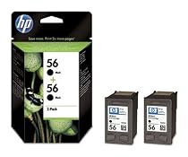 HP Original 56 Black Ink Cartridge 2-Pack (C9502AE)