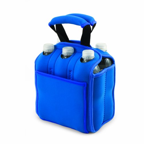 Picnic Time Six Pack Insulated Beverage Tote, Blue
