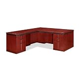 Americus Russet Mahogany Left Executive LDesk Russet Mahogany Finish