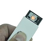 Flameless White and Black Superman Pilot Cigarette Lighter, Rechargeable Electronic Flameless USB Lighter