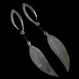10 Gauge (2.5mm) Flighty Natural Mother of Pearl Plugs Dangle Earrings