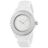 Akribos XXIV Womens AKR457WT Lady Diamond Coll