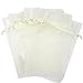 Bucasi 14x9 Large 30pcs Organza Gift Bags Drawstring Pouches for Party Wedding Favors (Cream)