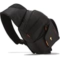 Case Logic Compact Nylon Sling Bag with EVA Protection, Hammock and Extra Pockets for SLR Camera - Black