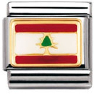 Nomination Composable Classic ASIEN Edelstahl, Email und 18K-Gold (LIBANON) 030236 Preisvergleich