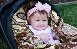 Infant Car Seat Snuggler - Claire (Brown Floral)