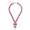 Schmuck-Art Damen-Halskette Wies'n Edelwei� silber fuchsia fuchsia  26 cm 28200
