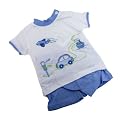 Baby Boys Embroidered Cars Design Short Sleeve T-Shirt and Shorts Clothing Set