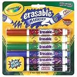 CRAYOLA ERASABLE MARKERS 6 COUNT